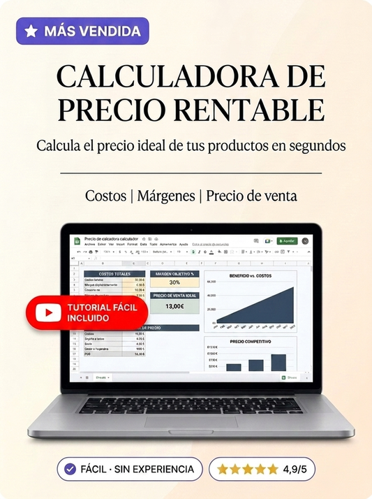 CALCULADORA DE PRECIO RENTABLE- Calcula el precio ideal de tus productos en segundos